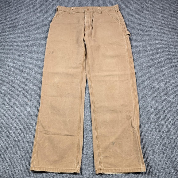 Carhartt FRB152 Pants Mens 36x32 Brown Flame Resistant Duck Work Carpenter - Picture 1 of 14